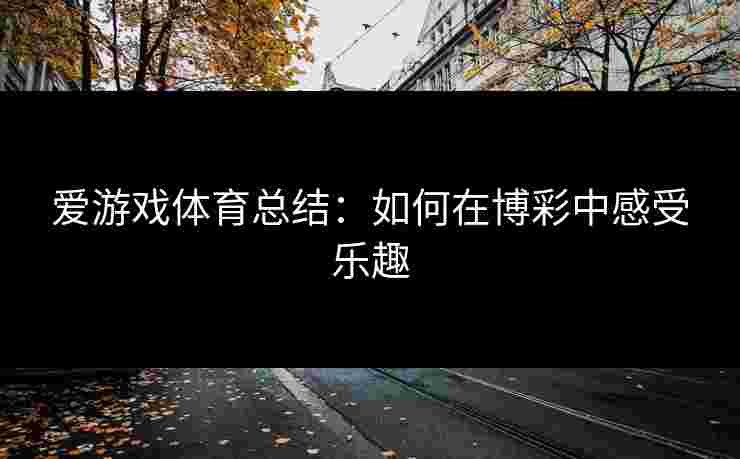 爱游戏体育总结：如何在博彩中感受乐趣